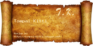 Tompai Kitti névjegykártya