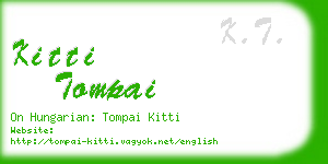 kitti tompai business card